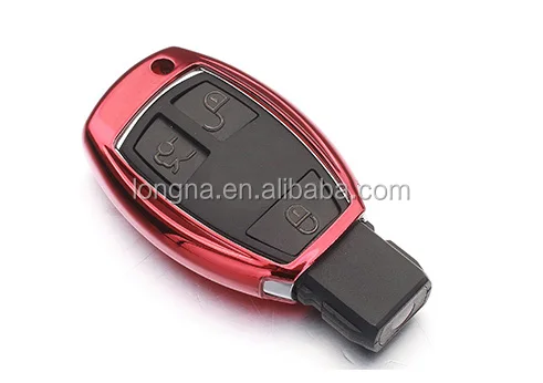 Red Smart Key Cover Case For 2017 Mercedes-Benz GLS450 GLE320 GLC G500 E300 Remote Key Fob Skin Case Soft Silicone Shell