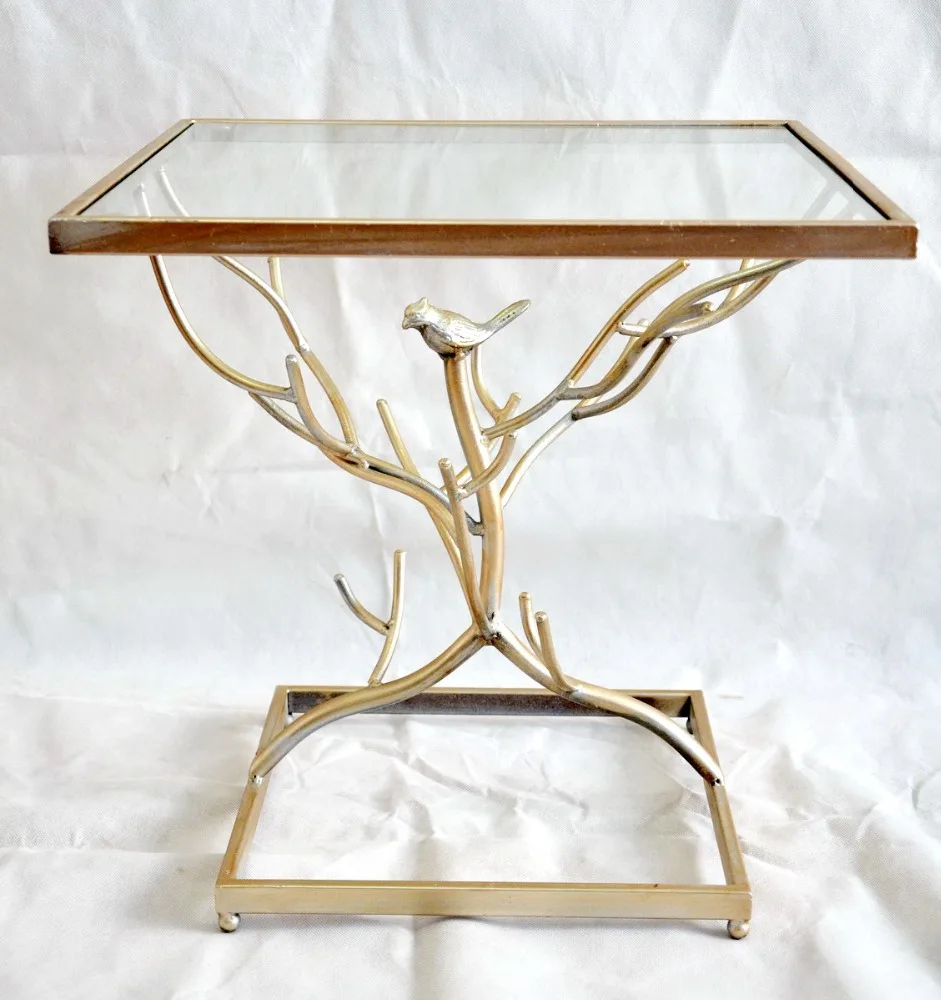 
living room glass top Mirror Console Table 