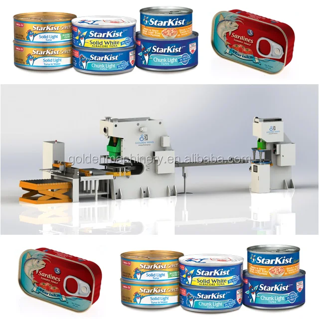 Fully automatic two piece can making machine production line for canned fish meat