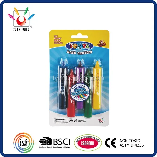 EN71|ASTM D4236 PASSED BATH CRAYON SET IN BLISTER PACK