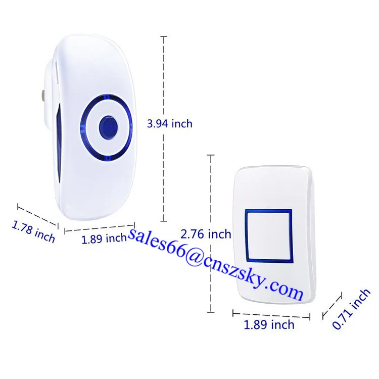 36 Tune Melody Wireless Door Bell 433 MHz Digital Receiver Doorbell 1 Remote Control 2 Wireless