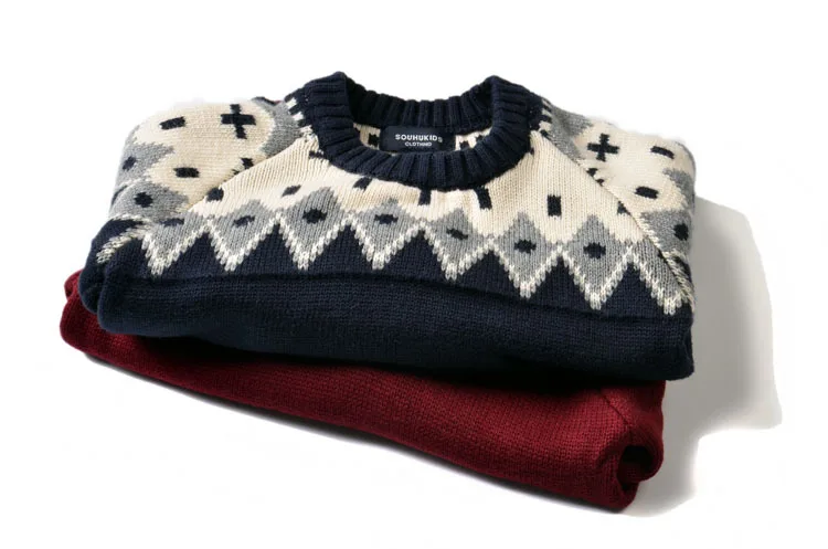 Осенне-зимняя одежда, новинка, одинарная корейская детская одежда, теплый свитер для мальчиков, оптовая продажа, 100% хлопок