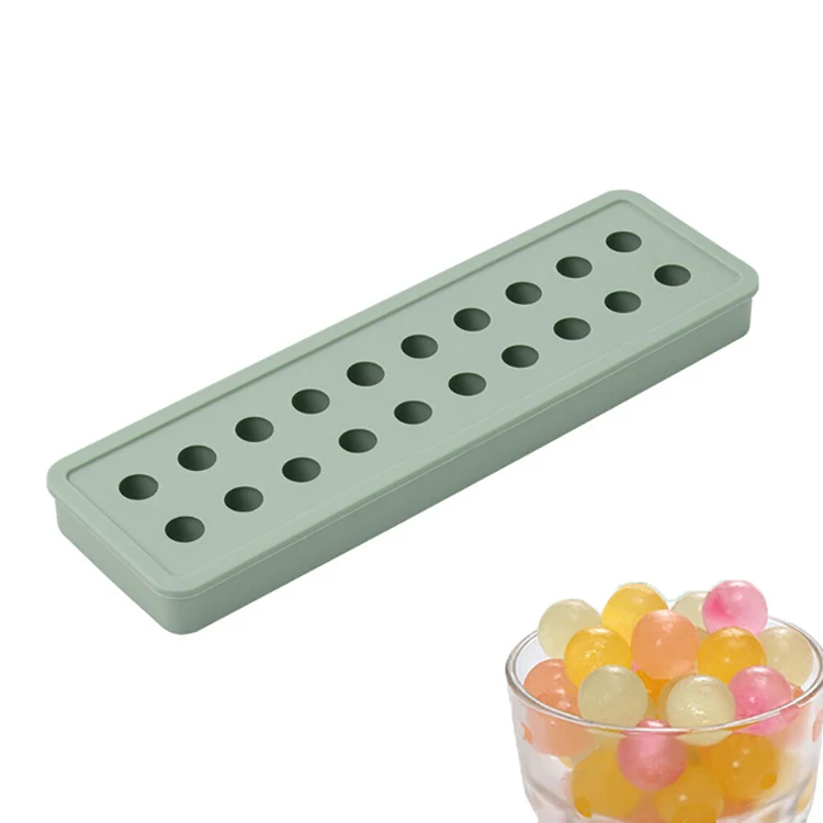 Summer Creative New Products DIY Whisky Multifunction Food Grade Silicone Rectangle Sphere Shape Ice Mold 20 Grids Ice Cube Mold