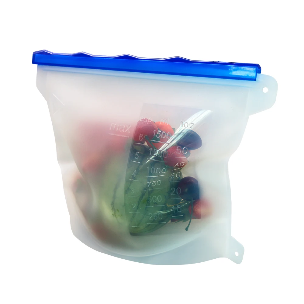 Пользовательский многоразовый силиконовый пластиковый пакет для хранения пищевых продуктов