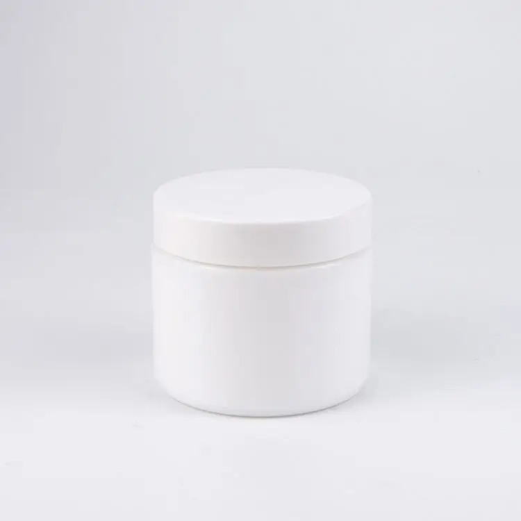 Skin care cosmetic high quality white porcelain ceramic cream jar 5g 10g 15g 20g 30g 50g100g with white plastic screw cap