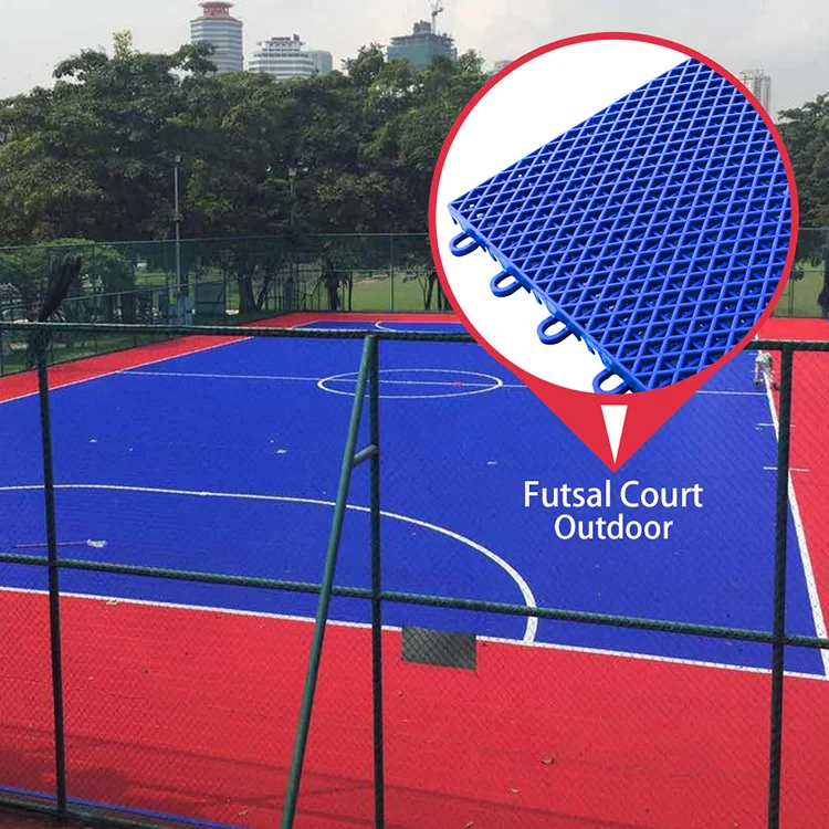 Multi purpose waterproof new pp plastic interlock court outdoor futsal flooring