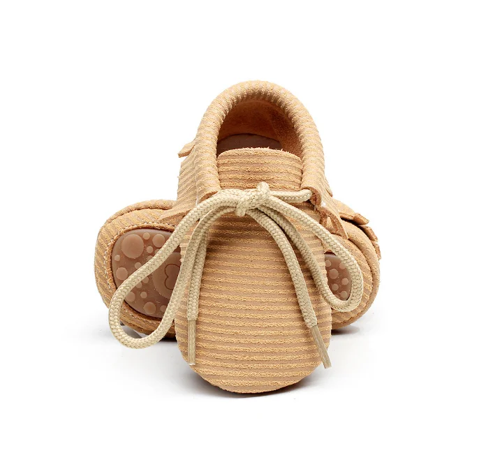 Pattern printed genuine leather half hard sole baby moccasins shoes