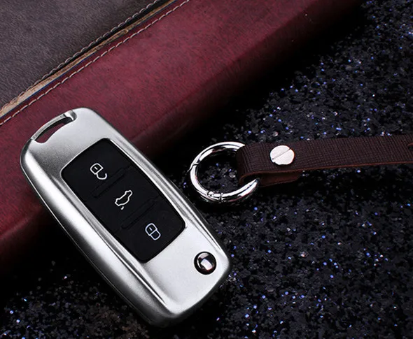 Man Black Color Alloy Car Key Cover Case For VW GTI POLO Bora Tiguan Passat B5 B6 Golf 4 MK5 Jetta Eos