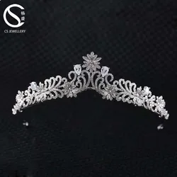 Hot Sell Fashion Rhinestone 925 Sterling Silver Wedding Crown Tiara