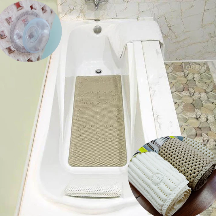 PVC bath mat with suction cups Non slip bathtub mat 36x17