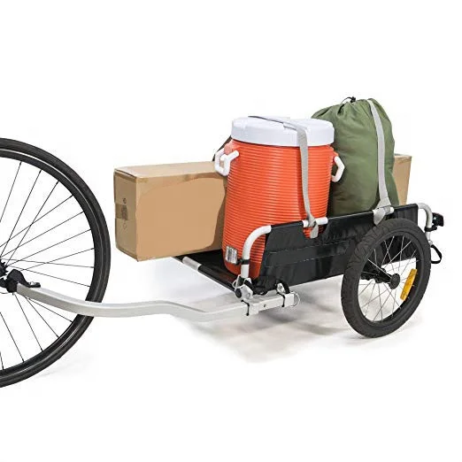 
Flatbed, Aluminum Utility Cargo Bike Trailer cart 