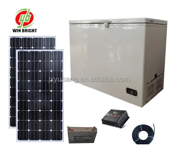 Manufacturer 268L DC12V24V Solar powered freezer complete kit