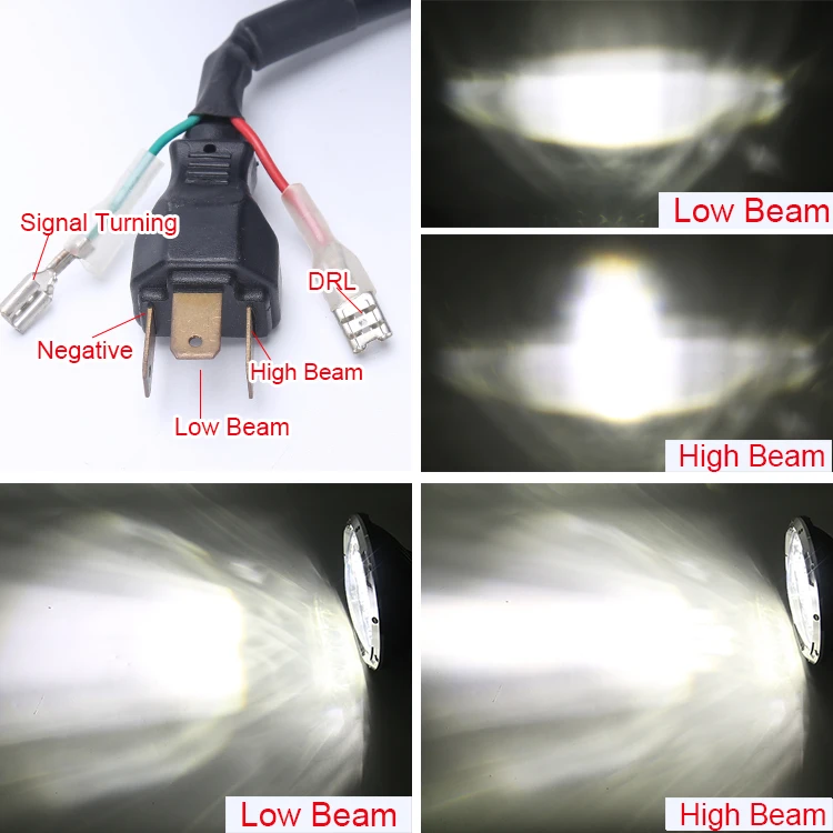 High/Low Beam rgb thar lamps  7 inch led headlight for jeep 7 inch 105w led round headlight