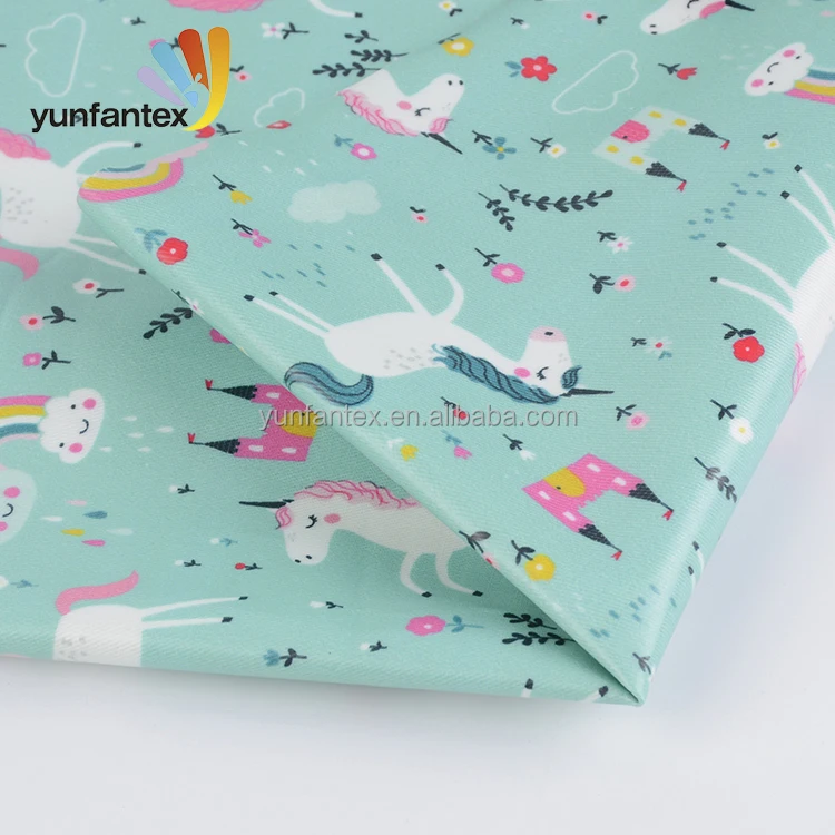 
2021 latest fashion cotton canvas twill high quality TPU mermaid fast digital printed fabrics for the bag from yunfantex 