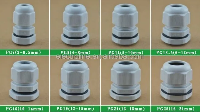 Профессиональный производитель, высокое качество, нейлоновая серия PG, Проволочная втулка IP68, водонепроницаемая пластиковая кабельная втулка
