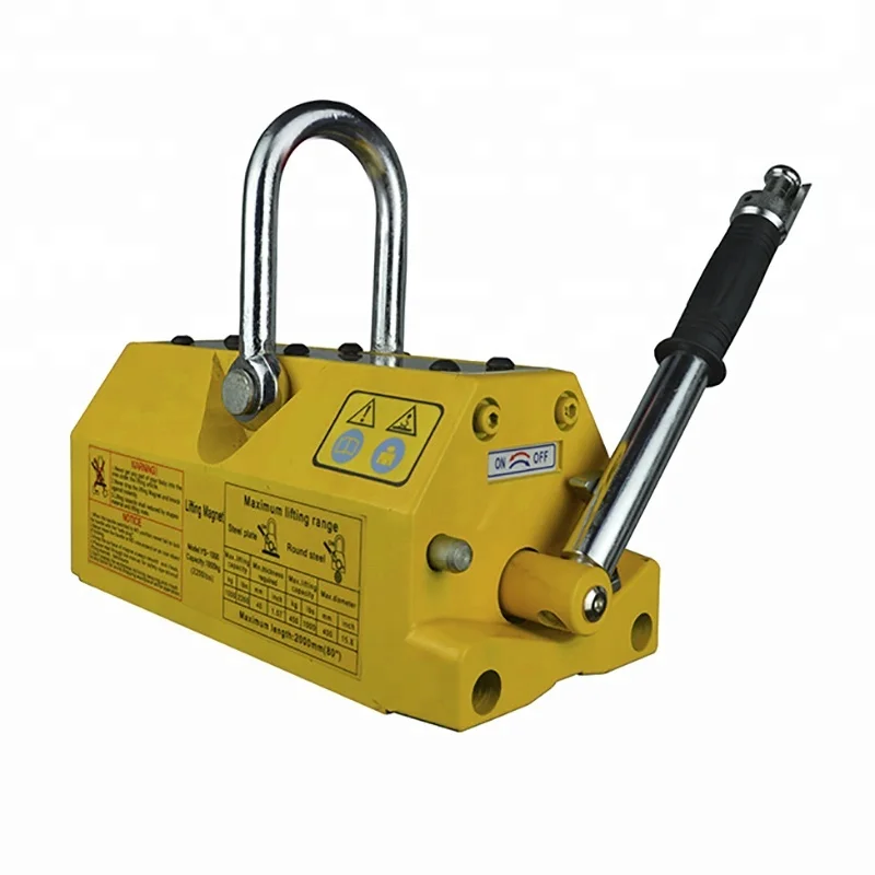 500kg 600KG 1ton 2 ton Lifting permanent magnet portable crane Hoist Steel Plate magnetic lifter