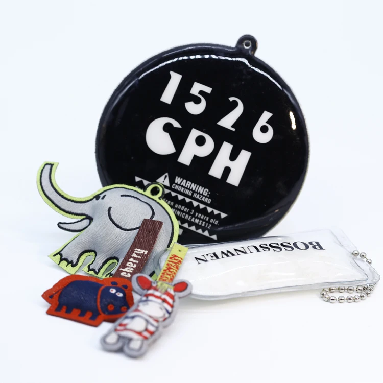 Custom Brand Name Logo Cute Shaped Woven Puffed Zipper Puller bag handbag  cotton filled woven zipper puller for Kids Clothes