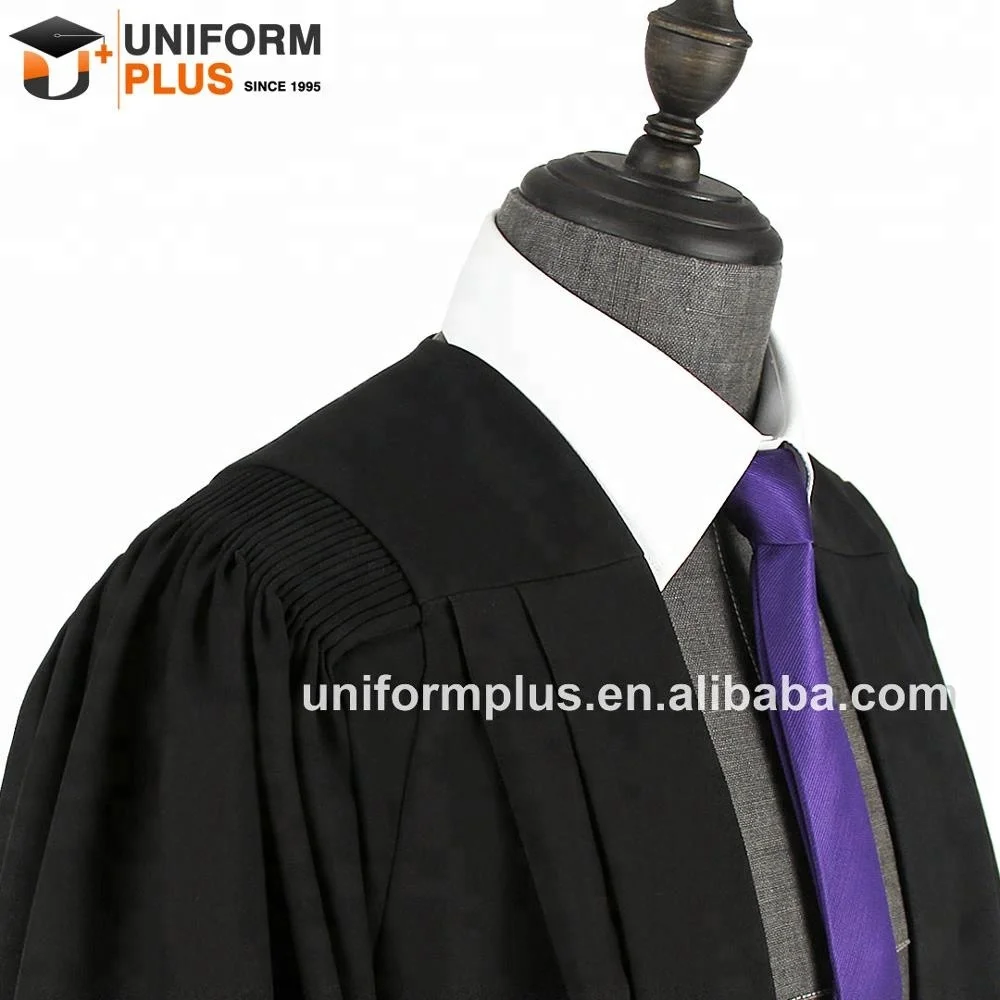 Wholesale premium UK Australia long sleeve black toga master graduation gown