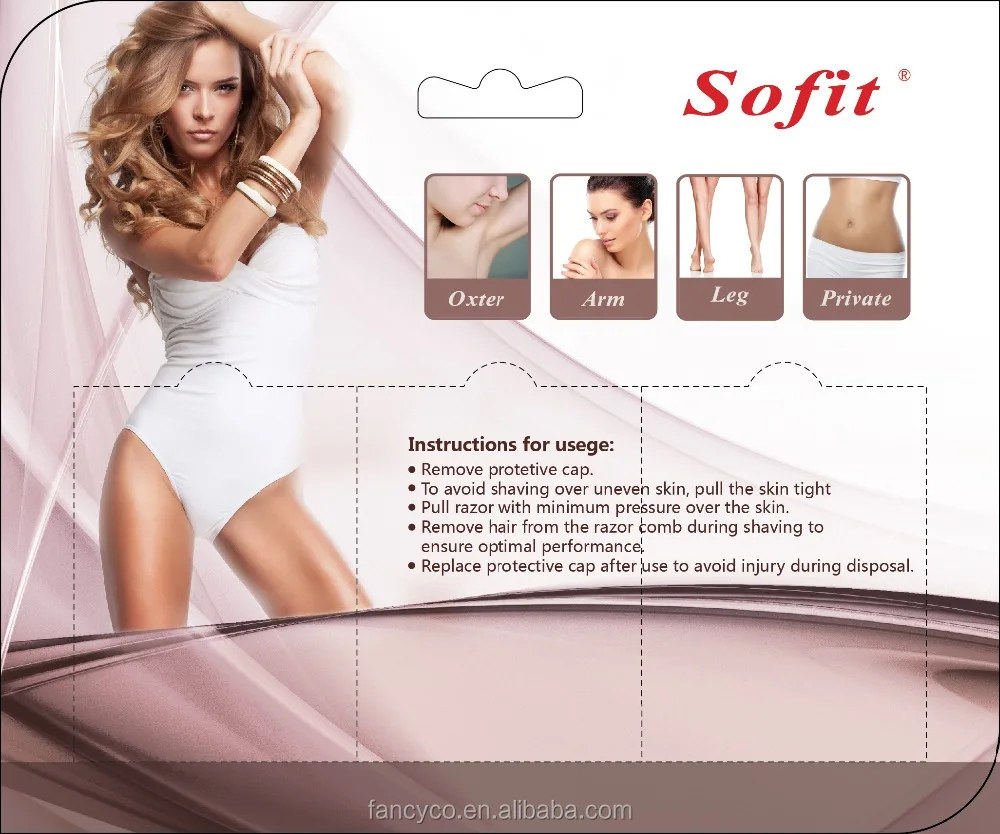 Card pack disposable beauty sallon razor