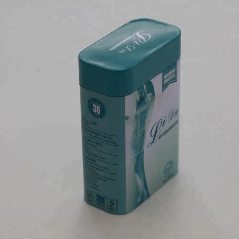 Hot sale slimming capsules metal tin box for woman