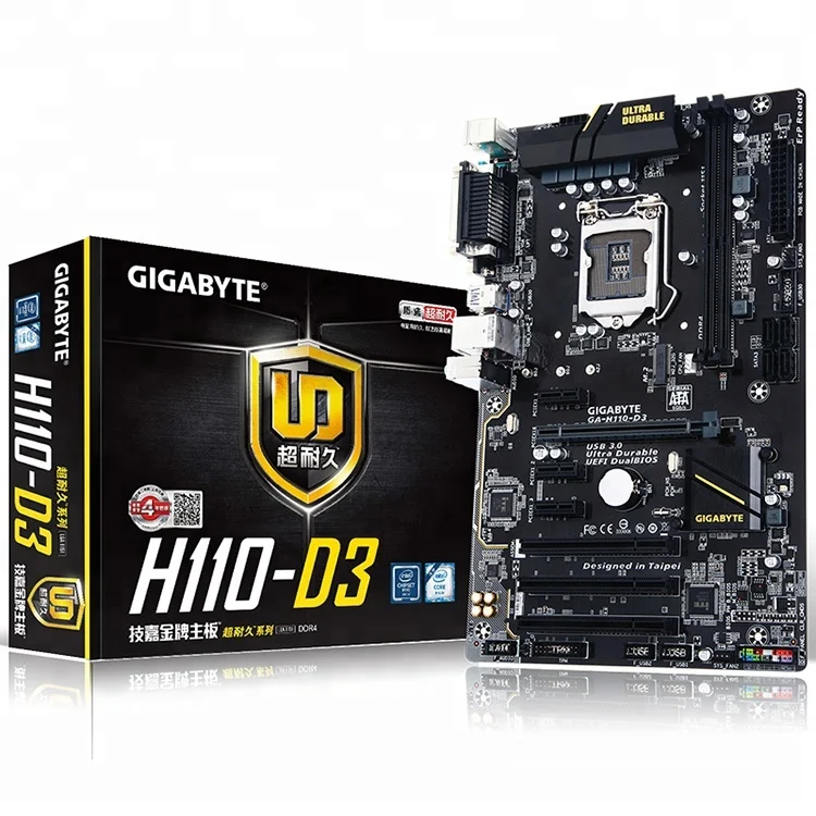 GIGABYTE оригинальный Intel GA-H110-D3 материнская плата для материнской платы ATX LGA1151 игровой Настольный ПК материнская плата Б/у