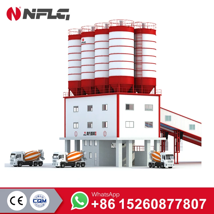 
Supply HZS type concrete batching and mixing plant with 50m3/h 200m3/h 