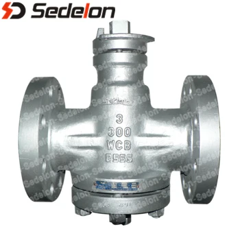 lubricated lining plug valve 2 inch 150LB WCB flange RF API 599