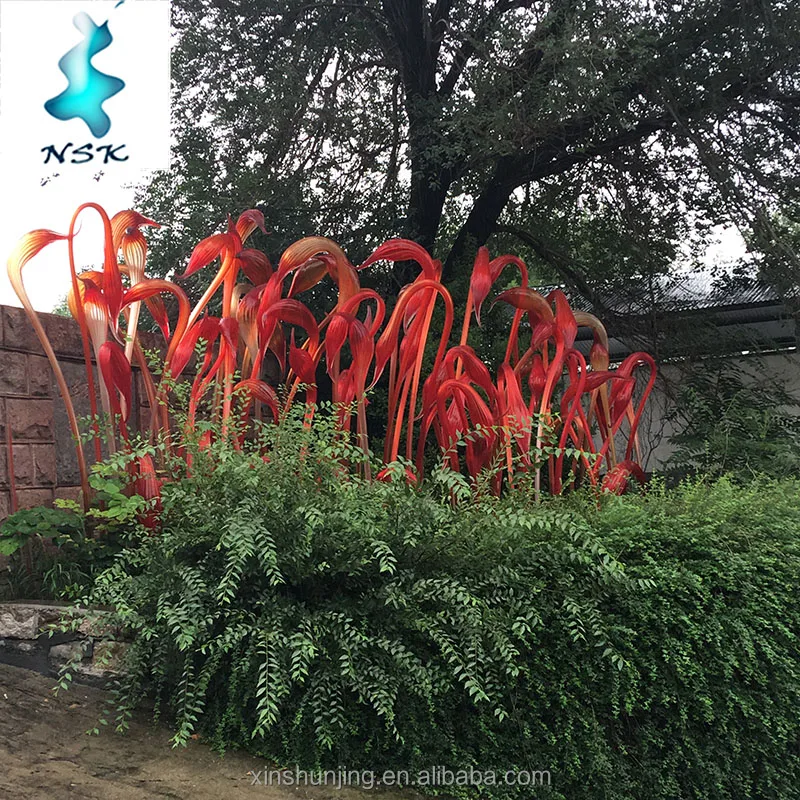 Modern hotel hall decoration project sculpture Lampwork blown glass