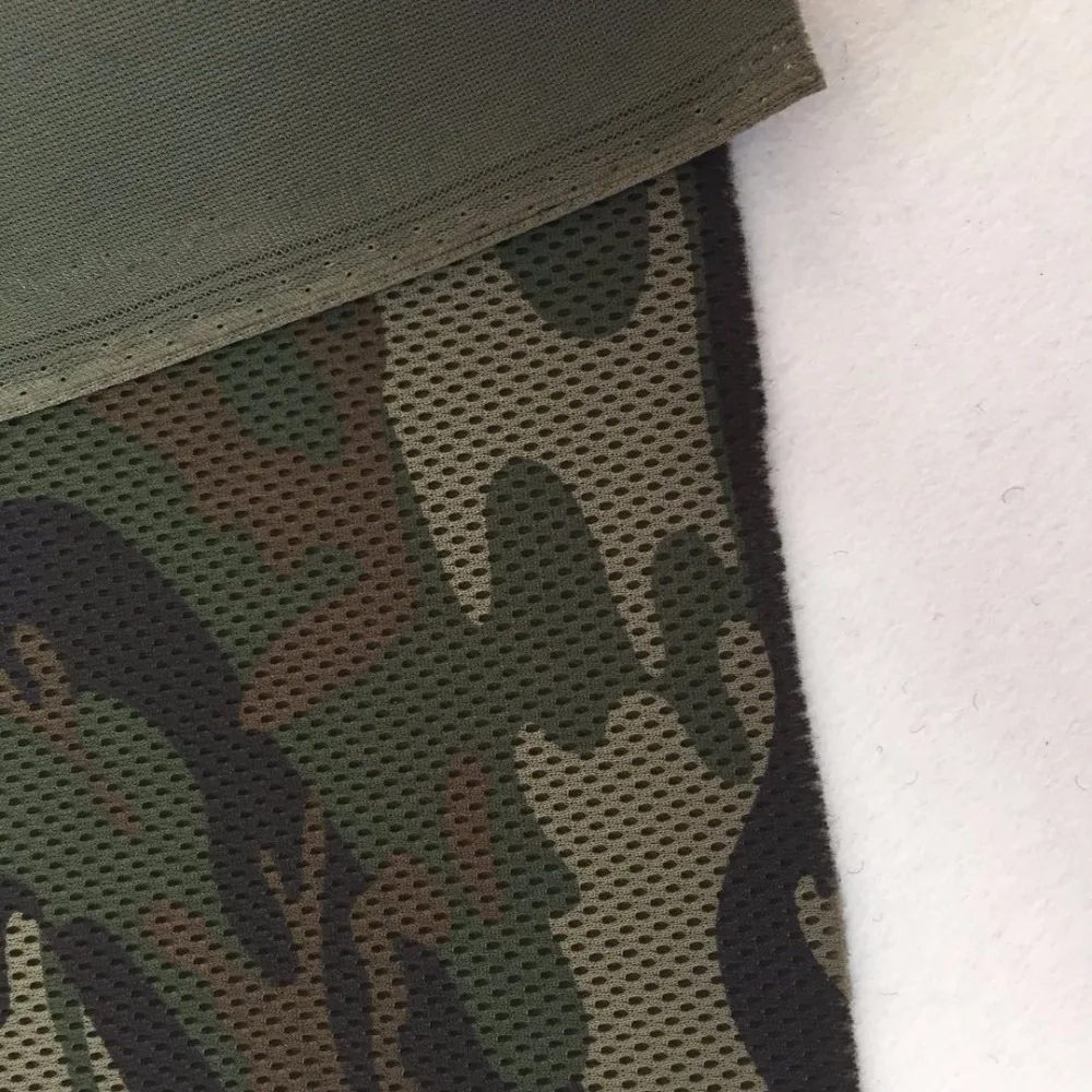 
100% polyester elastic camouflage 3d spacer mesh fabric for garment 