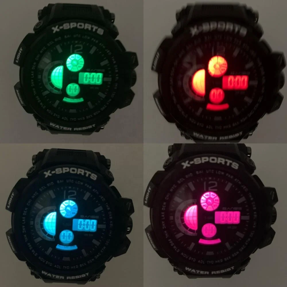 sanse S-666 reloj digital waterproof 30meters stopwatch men sport custom digital watch