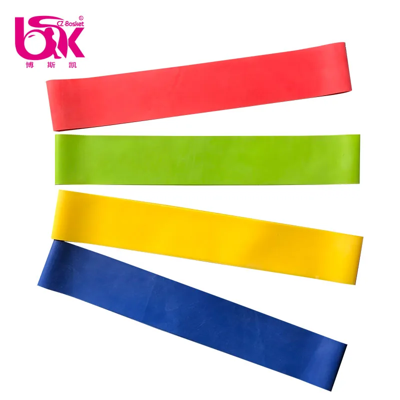 Custom Fitness Latex Elastic Hip Resistance Band Set Handles Exercise