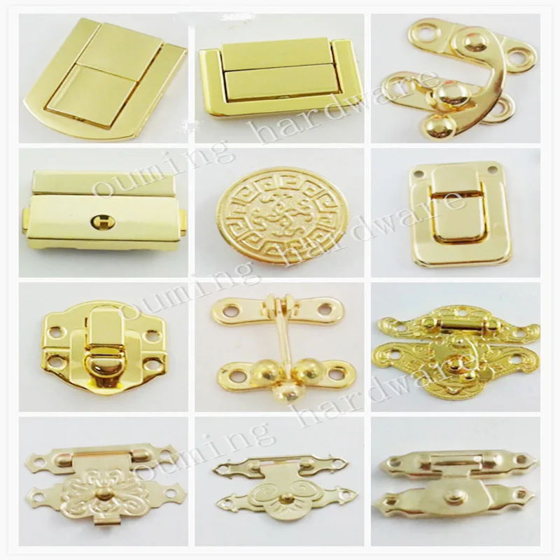 Small Metal Brass Plated Decorative Lock For Wooden Box Gift Box Lock