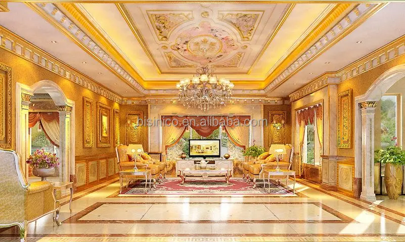 Classical European Style 3D Rendering Design for Master Bedroom of Luxury Villa