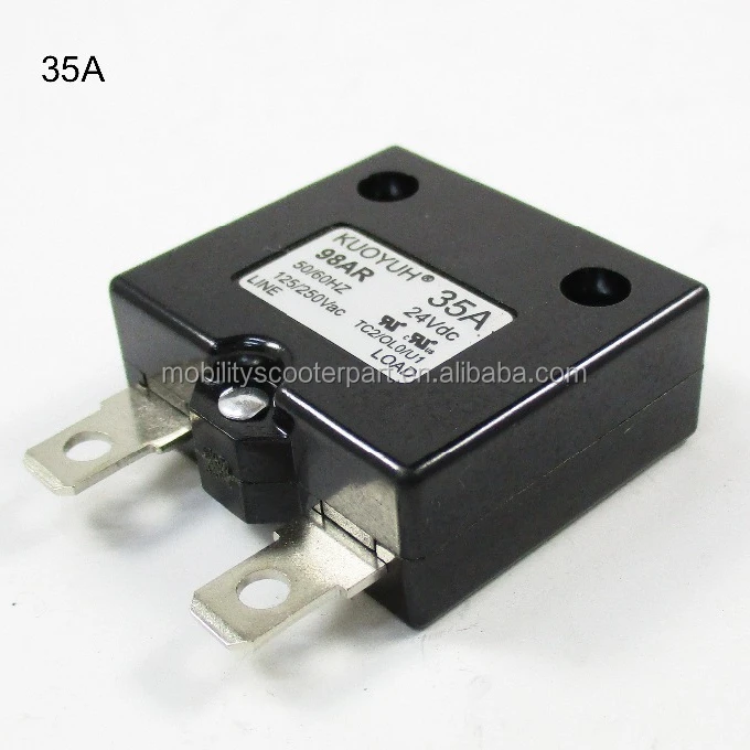 Circuit Breaker 35A Reset switch over loading protector for mobility scooter electric handicapped scooters