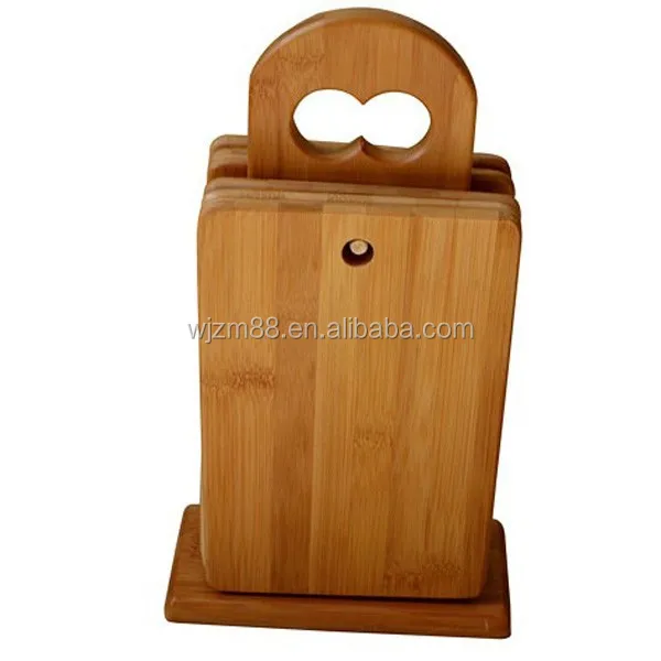 
wholesale bamboo cheese cutting boards set with holder, breakfast serving board 