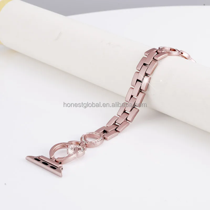 for Apple Watch Band, Metal strap for Apple Watch Strap Replacement Diamond Wristband