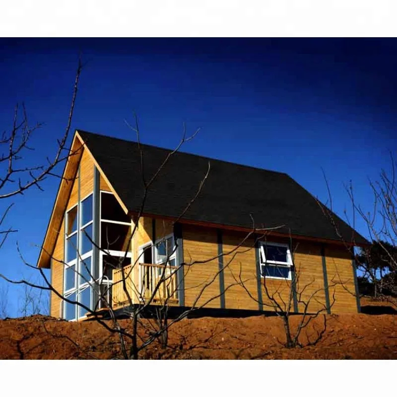 Luxury light steel keel structure wooden tiny camping house for Europe