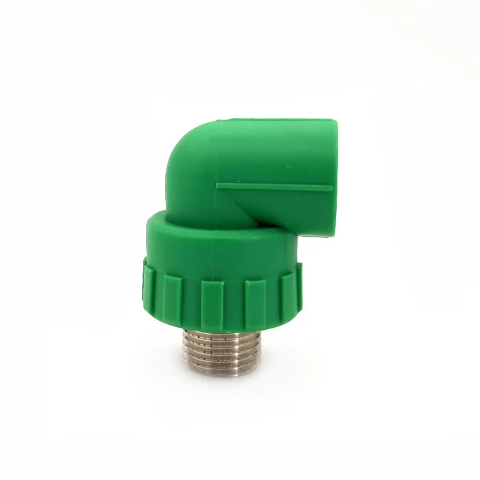 
heat resistant PPR plastic pipe plumbing fitting 90 degree male thread elbow made in China 