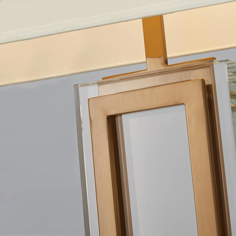 Luxury Decorate Dining Table Lighting Square Metal sleek table lamp