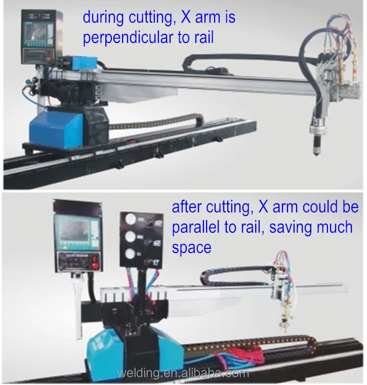 Single gantry CNC plasma metal cutting machine