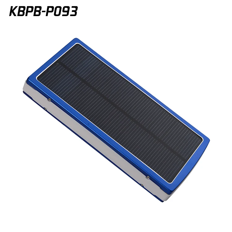 Metal 20000mAh Solar Charger LED Flashlight for Outdoor Travel Camping Emergency