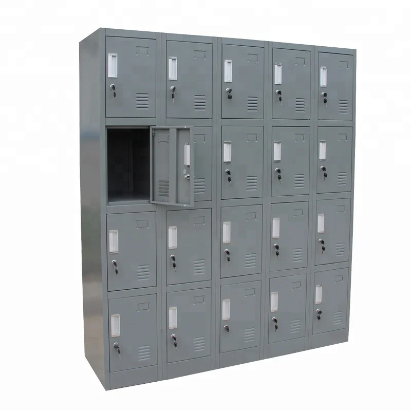 20 Door Metallic horizontal metal sports electronic gym school small metal locker