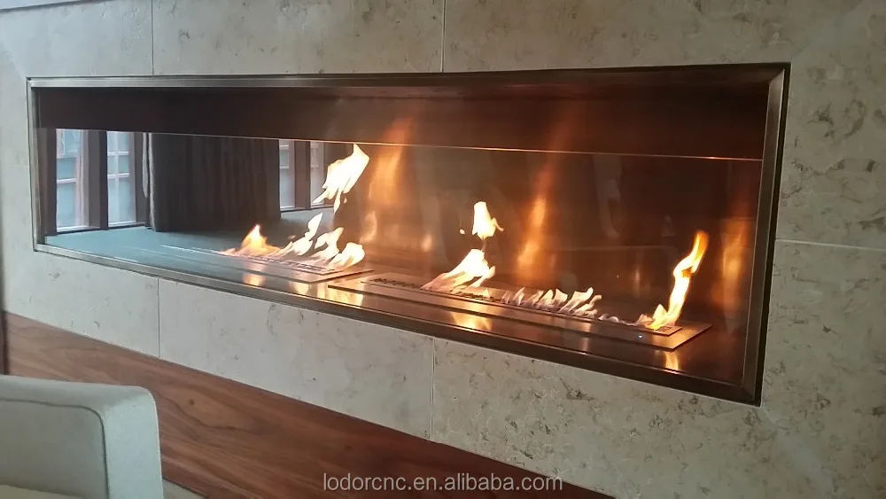 55 inch bioethanol fireplace 1400*250*235 mm / small ethanol fireplace/ Temperature display screen fireplace
