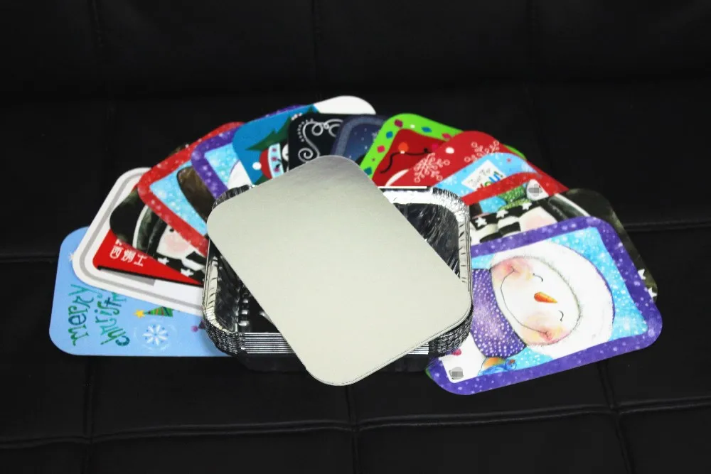 Colorful Aluminum foil container with lid