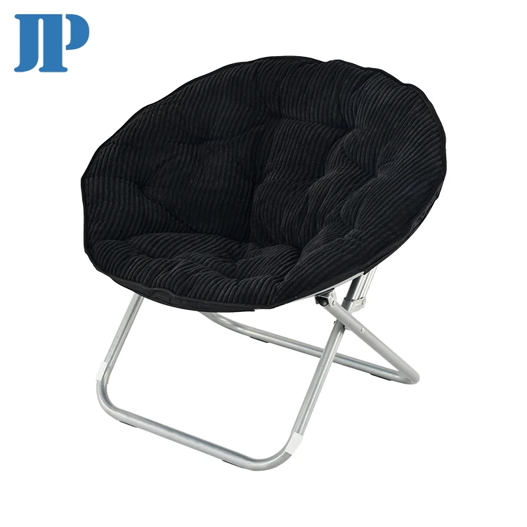 Folding portable backpack beach chair type outdoor round moon chair camping chair