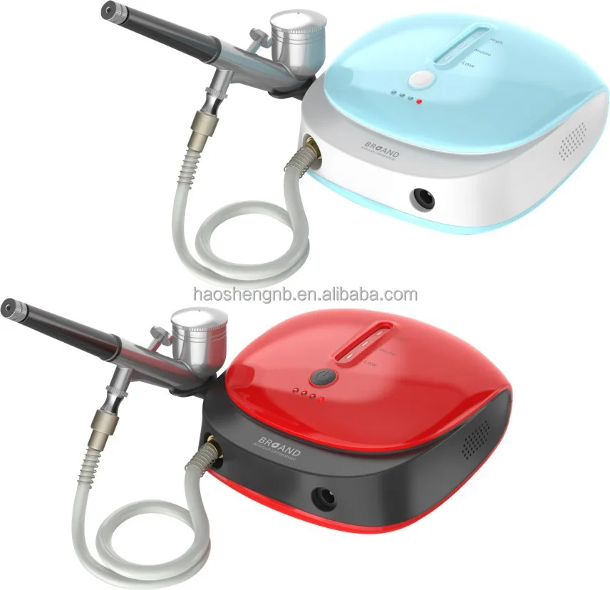 HS-M901K mini airbrush air compressor for spraying hyaluronan serum into the skin