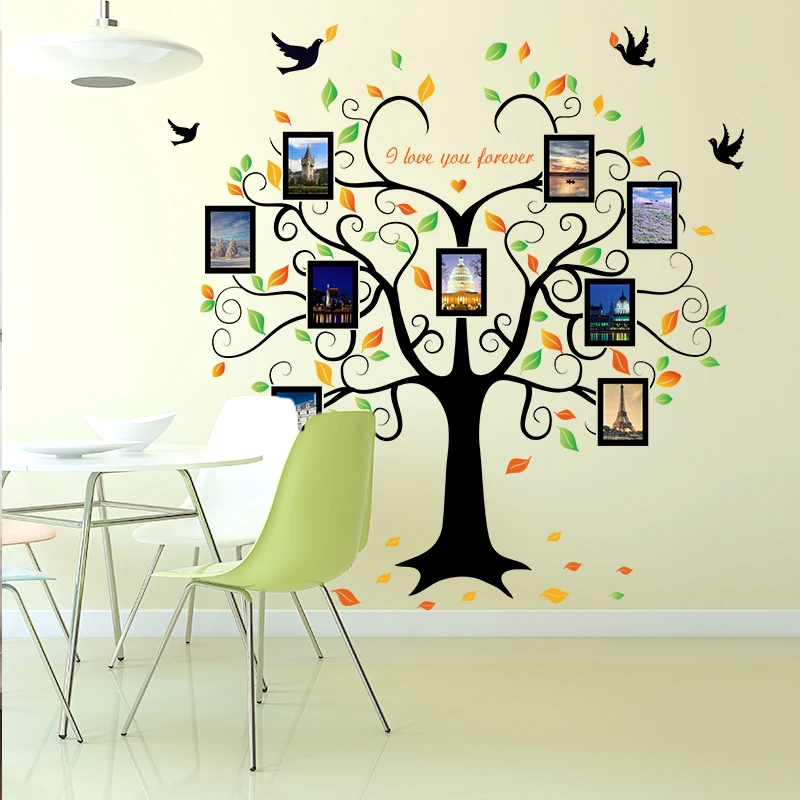 giant photo frame tree stickers removable wall decoration 3d