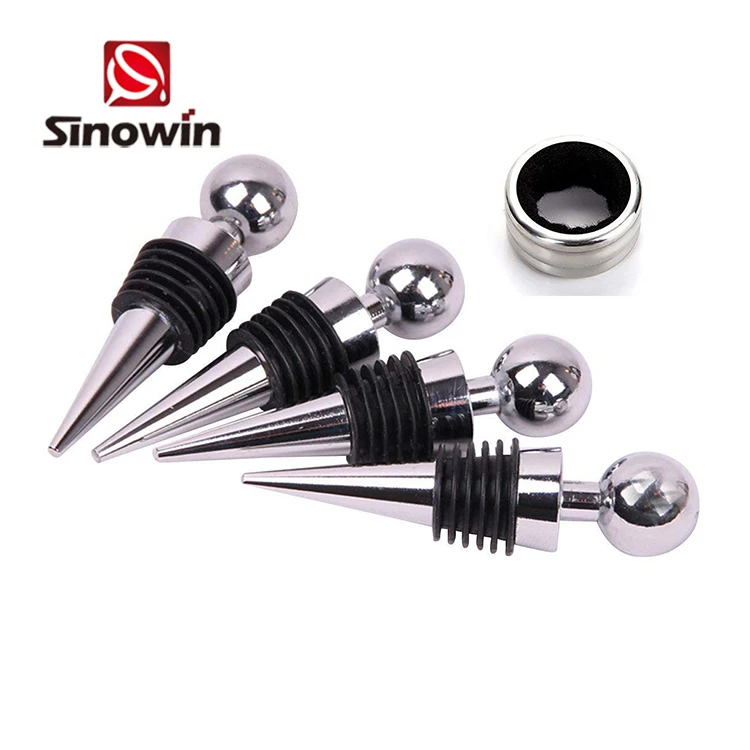 Round Ball Wine Bottle Stoppers Stainless Steel Stoppers Favors Christmas Decorative Wine Stopper