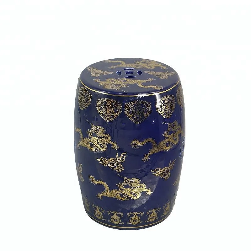  Chinese dragon drum ceramic stool UK flag painting porcelain home decoration with different color for garden seat