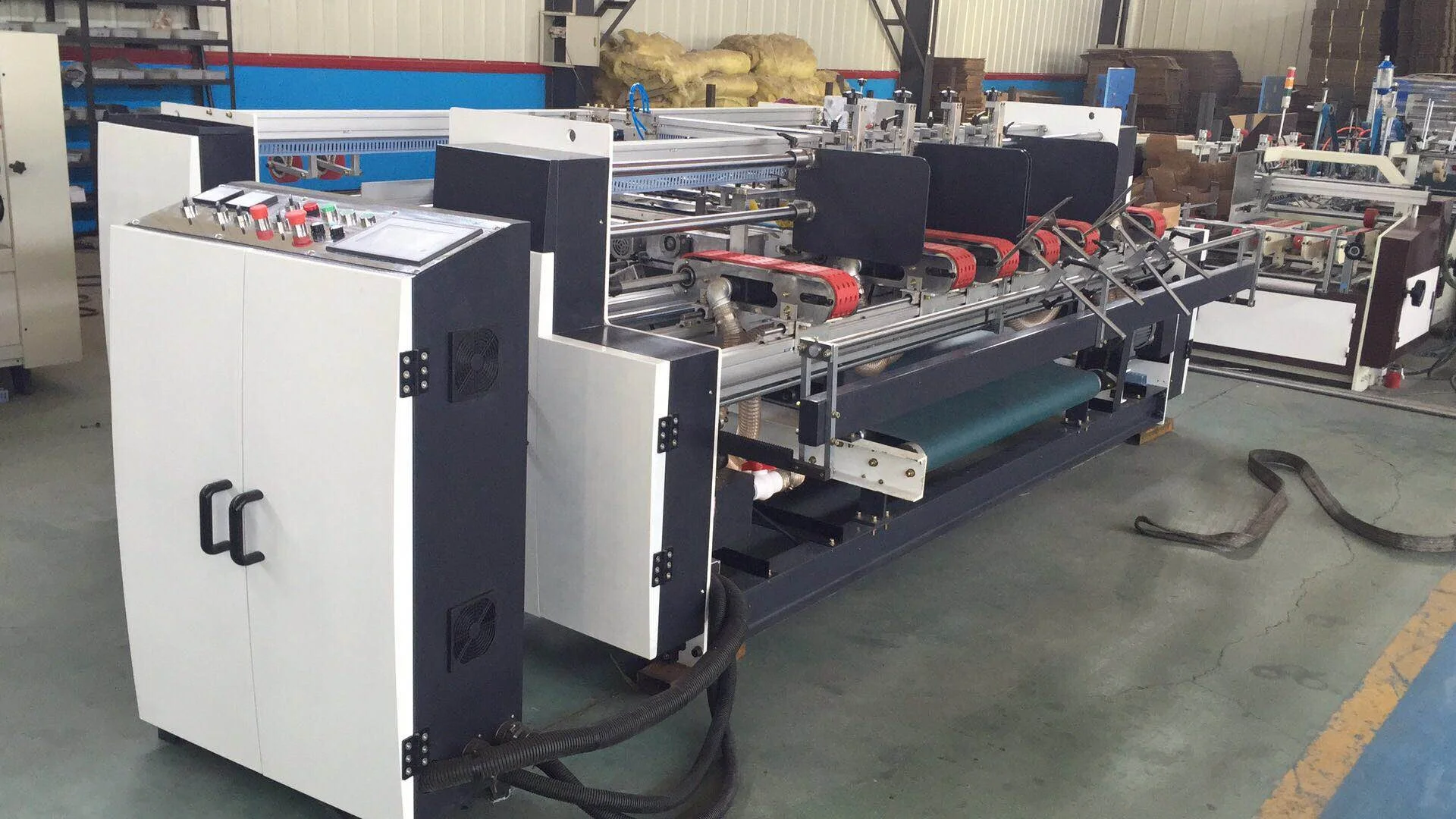 IPACK полу автоматическая коробка гофрированной из двух частей Папка Gluer